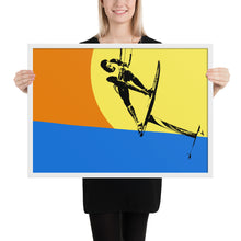 Load image into Gallery viewer, Suspended Kite Foiler - Framed matte paper poster