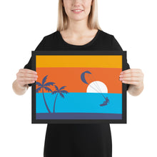 Load image into Gallery viewer, Kitesurfing sunset - framed matte paper poster