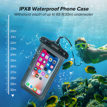 Load image into Gallery viewer, Waterproof phone pouch for kitesurfing