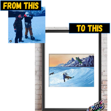 Load image into Gallery viewer, Personalised kitesurfing painting from photo (Hand painted)
