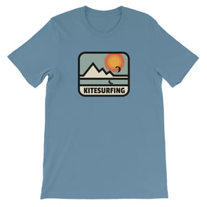 Kitesurfing Mountain Retro - 100% cotton Kitesurfing T-shirt