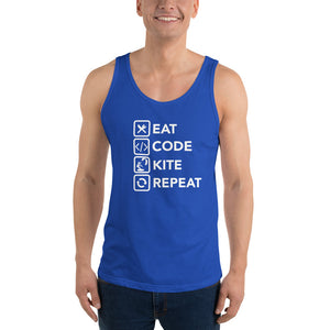 Eat Code Kite Repeat - Unisex Kitesurfing Singlet