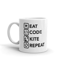 Load image into Gallery viewer, Eat Code Kite Repeat - Kitesurfing Mug