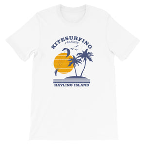 Kitesurfing Paradise Unhooked, Hayling Island - 100% cotton Kitesurfing T-shirt