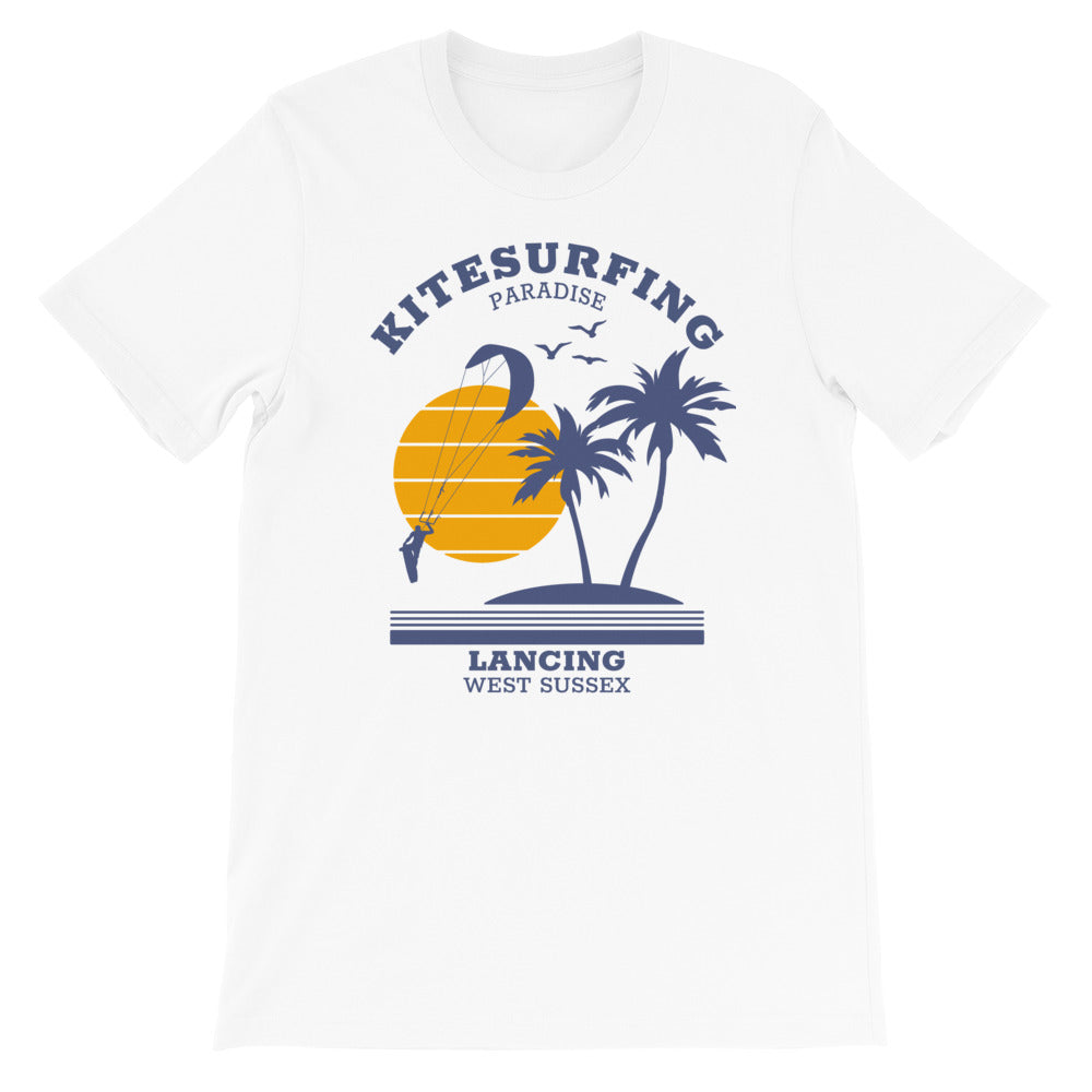 Kitesurfing Paradise Unhooked, Lancing - 100% cotton Kitesurfing T-shirt
