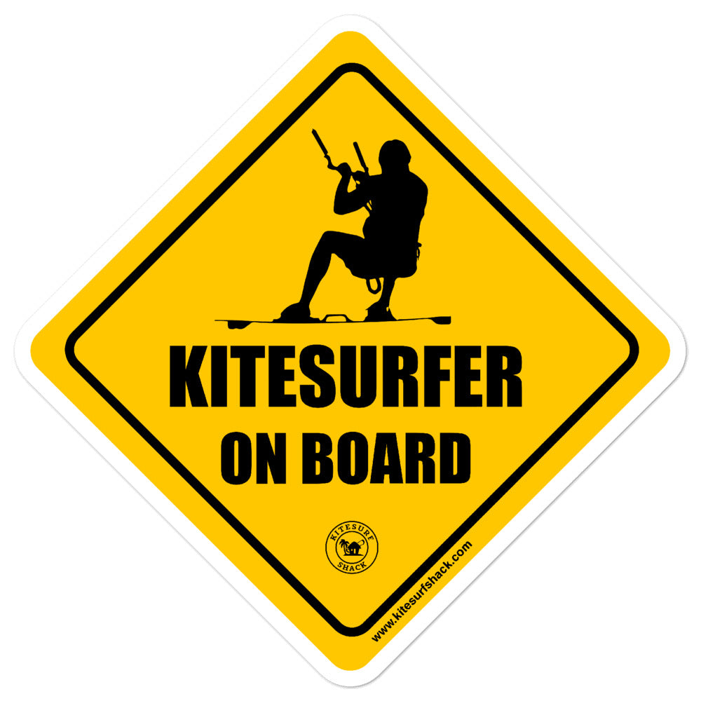 Kitesurfer on Board - Kitesurfing Sticker