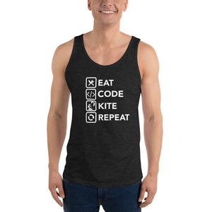 Eat Code Kite Repeat - Unisex Kitesurfing Singlet