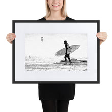 Load image into Gallery viewer, Winter Kitesurfer - Framed matte paper poster
