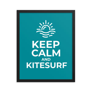 Keep Calm and Kitesurf - Framed poster