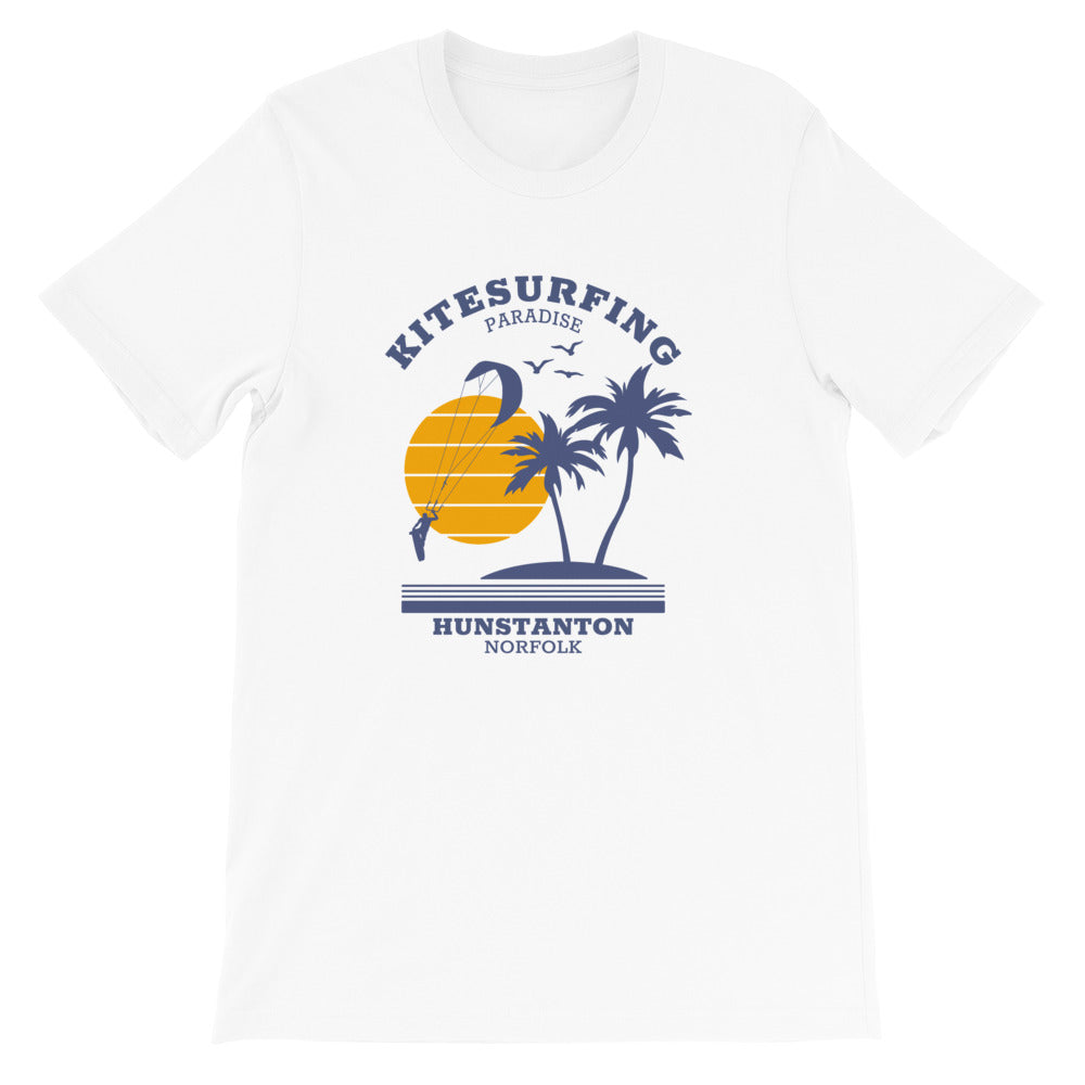 Kitesurfing Paradise Unhooked, Hunstanton - 100% cotton Kitesurfing T-shirt